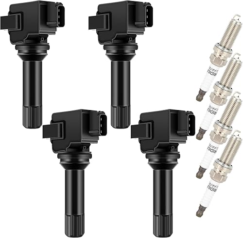 Aintier Ignition Coil Coils&iridium Spark Plugs UF664 for Subaru Forester 2.5L H4