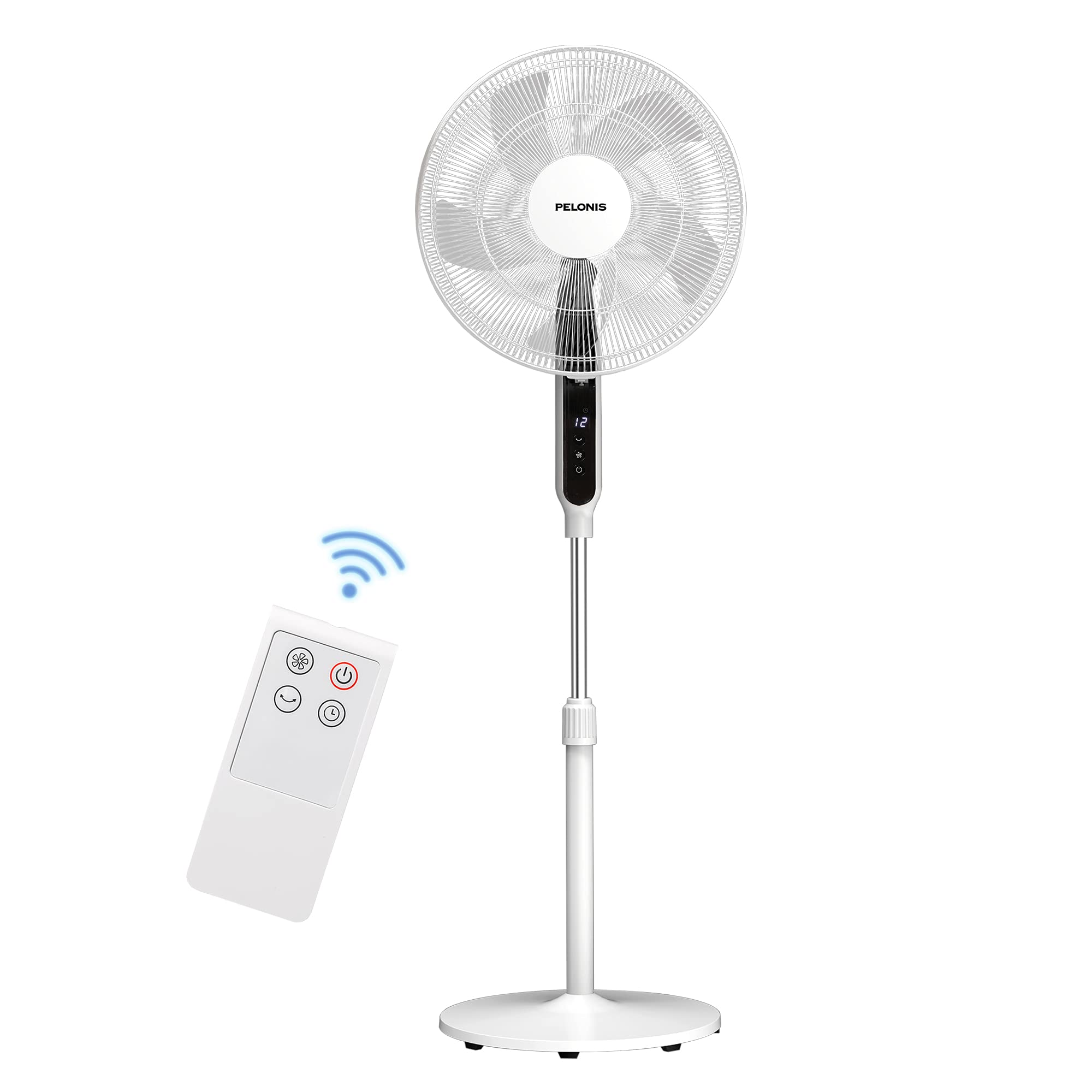 Buy PELONIS Pedestal Fan with Remote Control, 16Inch Adjustable Height