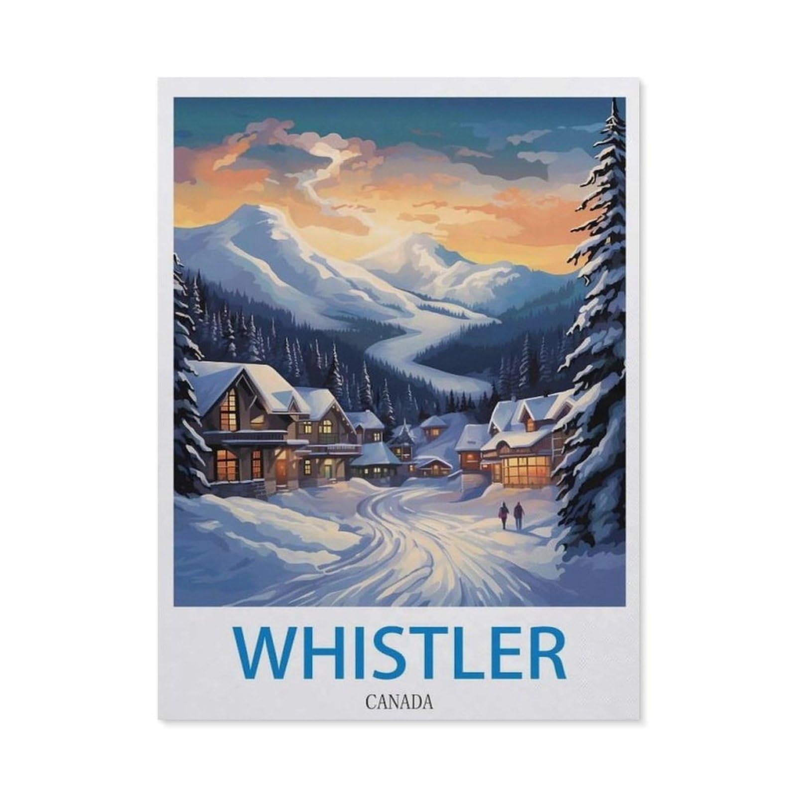 Tin Sign，Whistler Canada，Father's Day Gift Home Pub Outdoor Funny Retro Vintage Garden Bar Wall Plaque Man Cave Memorabilia(15x30cm）6x12 inch-EE42
