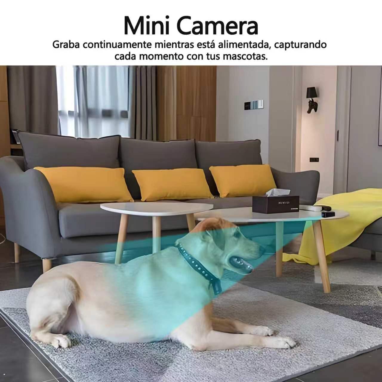 Mini Cámara de Vigilancia HD, Cámara Espía, Cámara de Seguridad, con Función de Detección de Movimiento, apta para la Vigilancia de Seguridad en Hogar, Mascotas, Oficina y Almacén, Sin Función WiFi