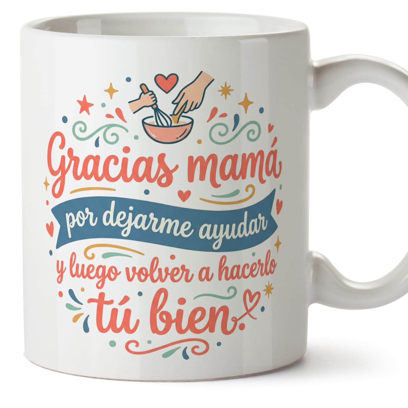 MUGFFINS Taza mamá con frase Para el mundo eres una madre pero para la familia eres el mundo en Español | regalo madre | 330 Ml 11 oz | Idea original para regalar | progenitores v1 — view 39