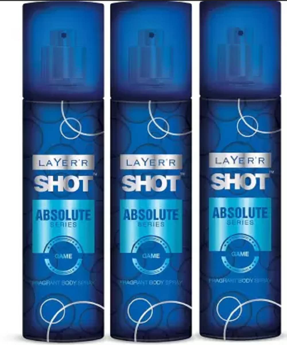 LAYER'R Shot Absolute Series GAME Fragrant Body Spray SET OF 3 (125ml Each) Body Spray - For Men & Women (375 ml, Pack of 3)-picture-45