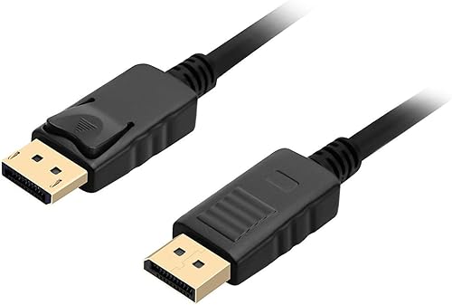 Miniatura 1 de gofanco Cable DisplayPort a DisplayPort de 10 pies con resolución 4K a 60 Hz, chapado en oro, DisplayPort 1.2, compatible con DP a DP macho a macho