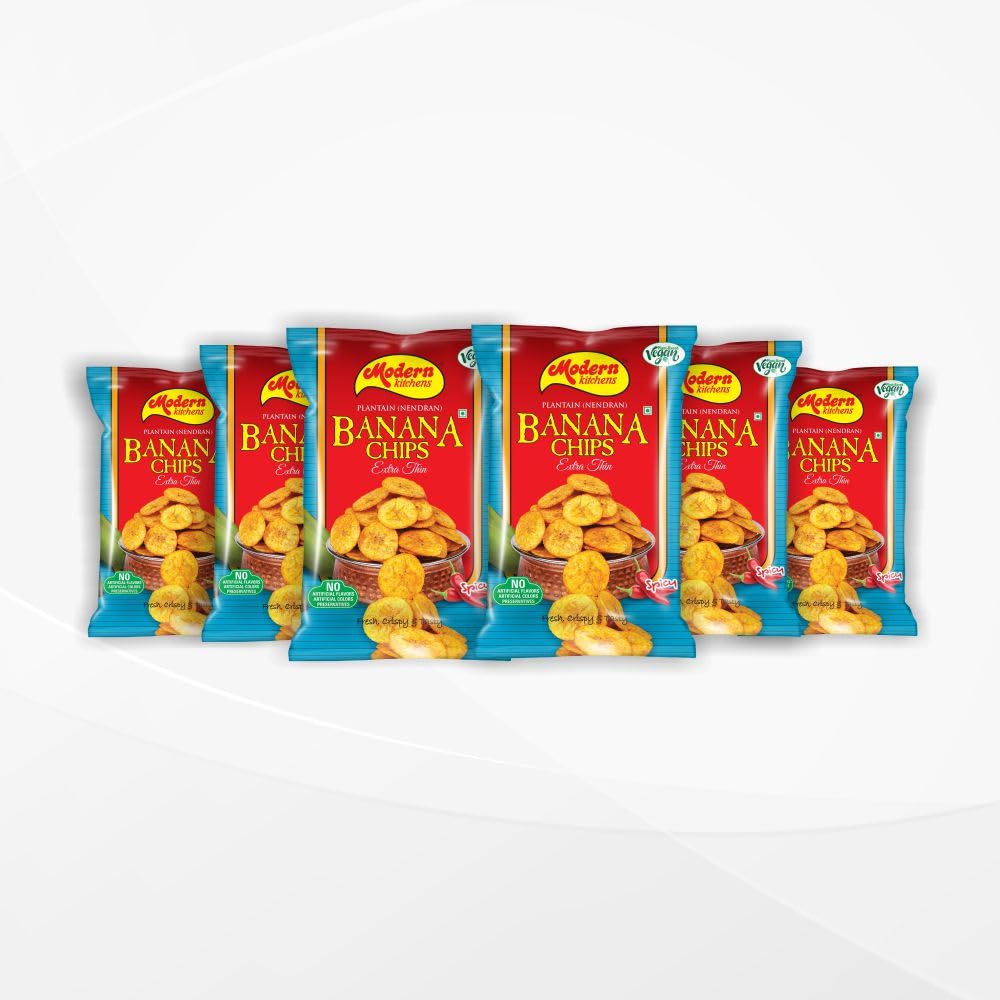 See full amazon price history chart for Modern Kitchens Kerala Spicy Banana Chips | 100% Vegan | Healthy, Crispy & Tasty Chips Combo | Perfect For Snacking | No Preservatives & No Artificial Flavour & Colour 960 gm (Pack of 6) Modern Kitchens Kerala Spicy Banana Chips | 100% Vegan | Healthy, Crispy & Tasty Chips Combo | Perfect For Snacking | No Preservatives & No Artificial Flavour & Colour 960 gm (Pack of 6) (B0CJV4ZM9C) Amazon Price History, Amazon Price Tracker