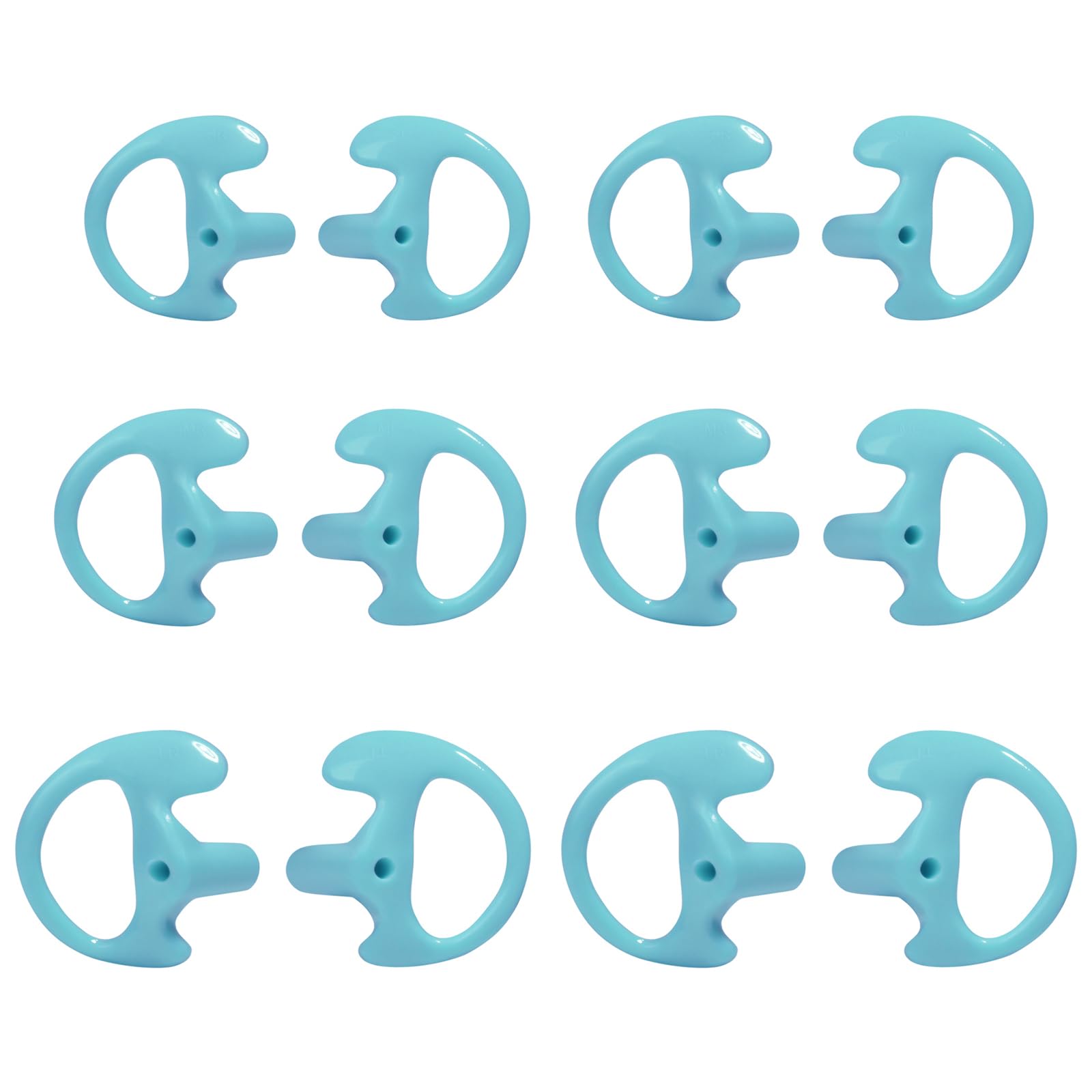 UAYESOK Replacement Earmold Soft Silicone Ear Buds Eartips for Motorola Kenwood Two Way Radio Air Acoustic Coil Tube Walkie Talkie Covert Earpiece Headset (SML*2