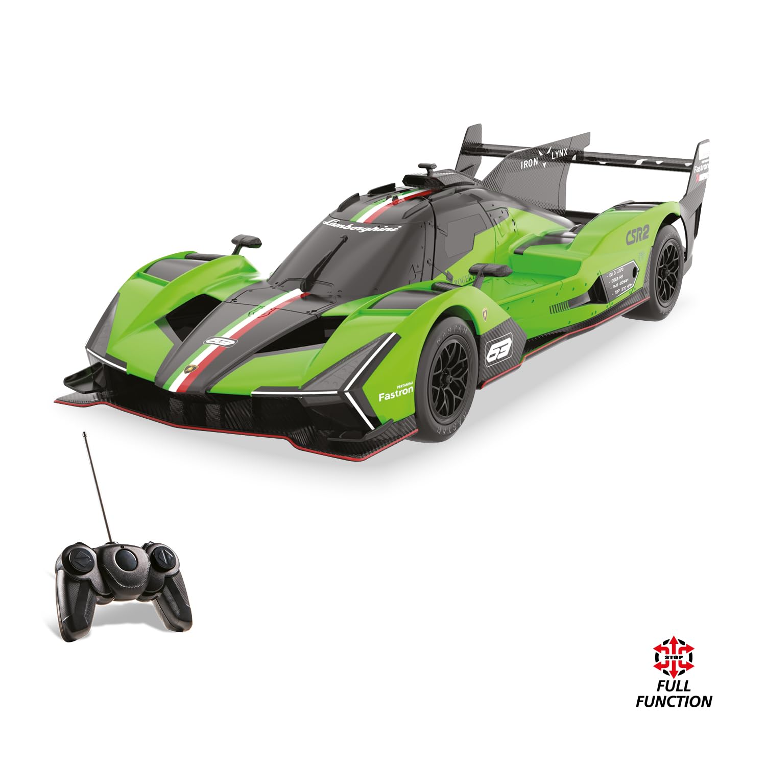 Mondo Motors Lamborghini SC63 Le Mans Modelo Escala 1:24 Coche Juguete 8 Km/h Verde