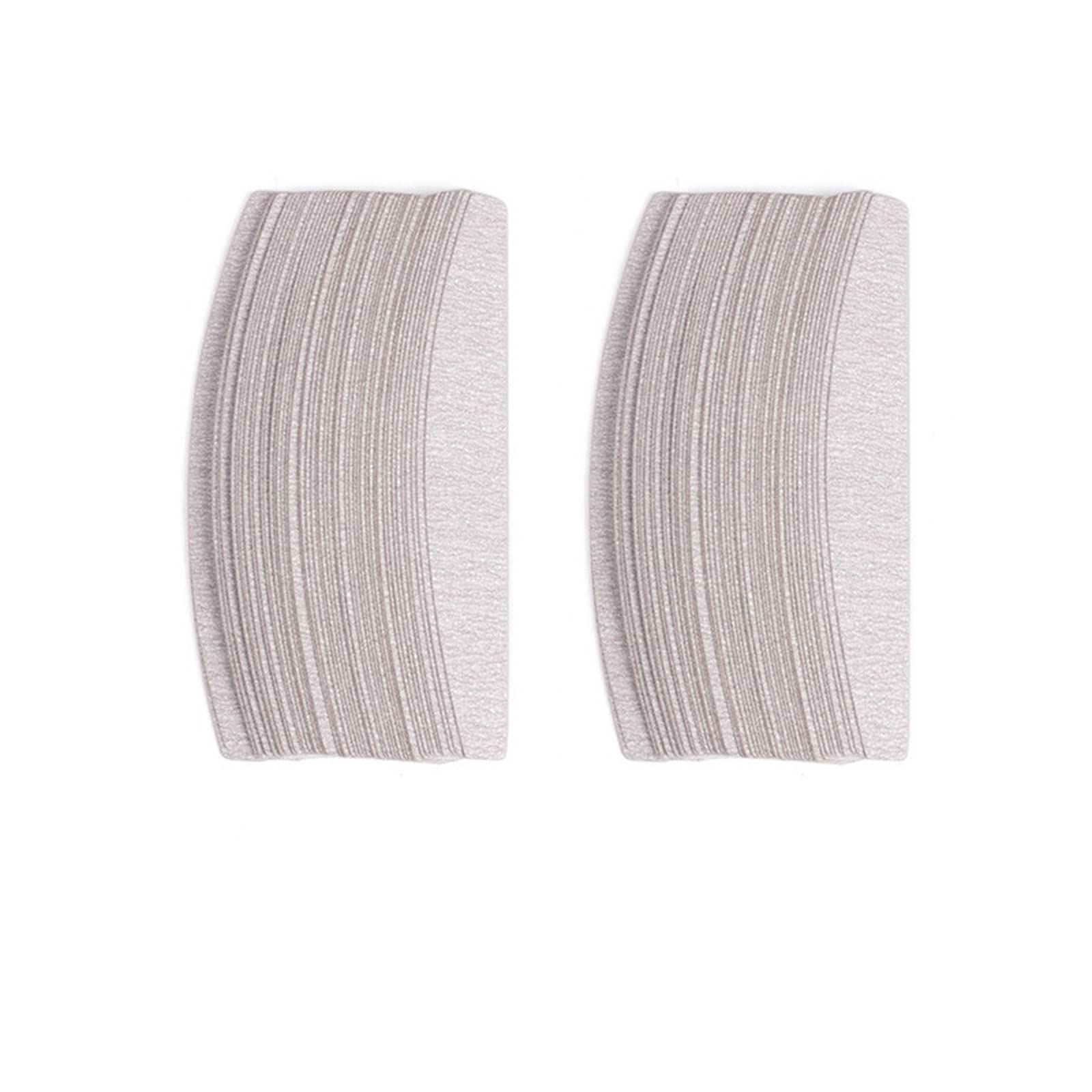 TRUSTTWO 50 pz/100 pz Grigio pastiglie Rimovibili con Manico in Metallo di Ricambio Carta vetrata Lima for Unghie 100/180 Misura for Manicure Callus Remover Buffer The 100PcSandpaper1001