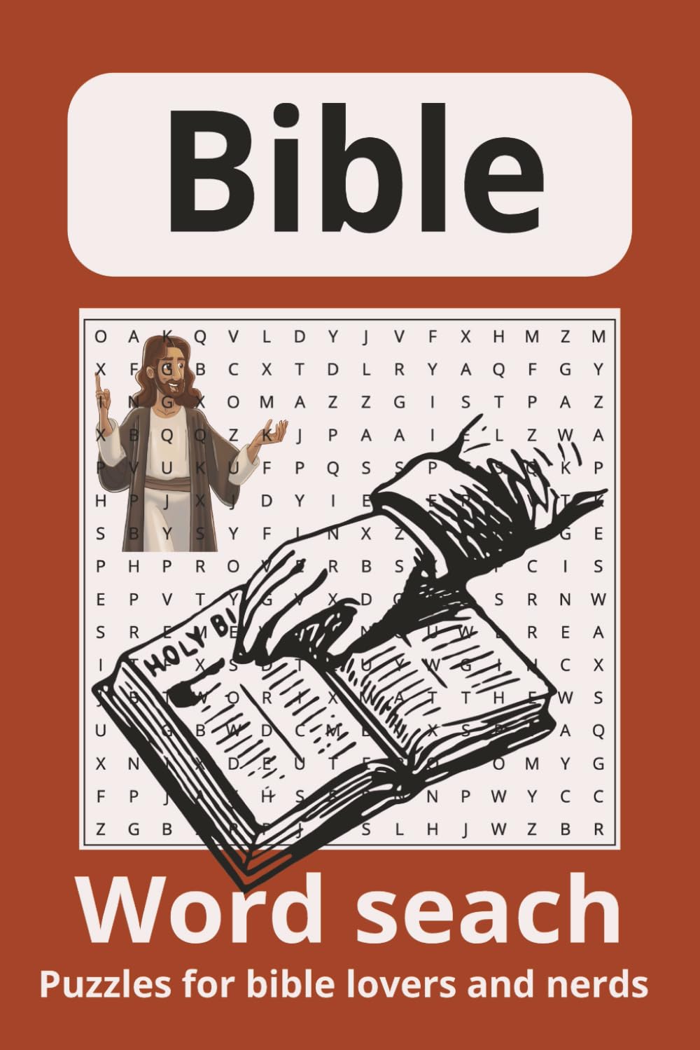 Bible word search puzzle book: Word search puzzle with easy to read print about the bible, biblical knowledge, christian mind game, 6x9 inches, 110 ... students, bible lovers and youth leaders