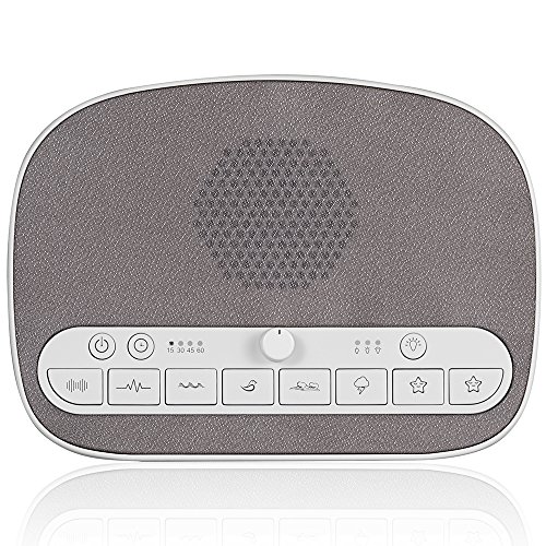 Sound Machine Sleep Therapy, White Noise Machine with Night Light, Timer/Play All Night for Sleeping, Adult, Baby, Office Privacy, 8 Natural Smoothing Music, USB Output Portable Sound Machine Traveler