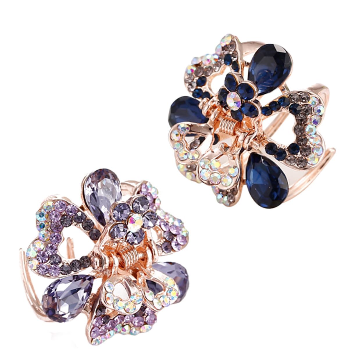 Baluue 8piezas Horquillas De Diseño Para Mujeres y Rosa Azul y Azul Clips De Pelo De Para Ocasiones Especiales