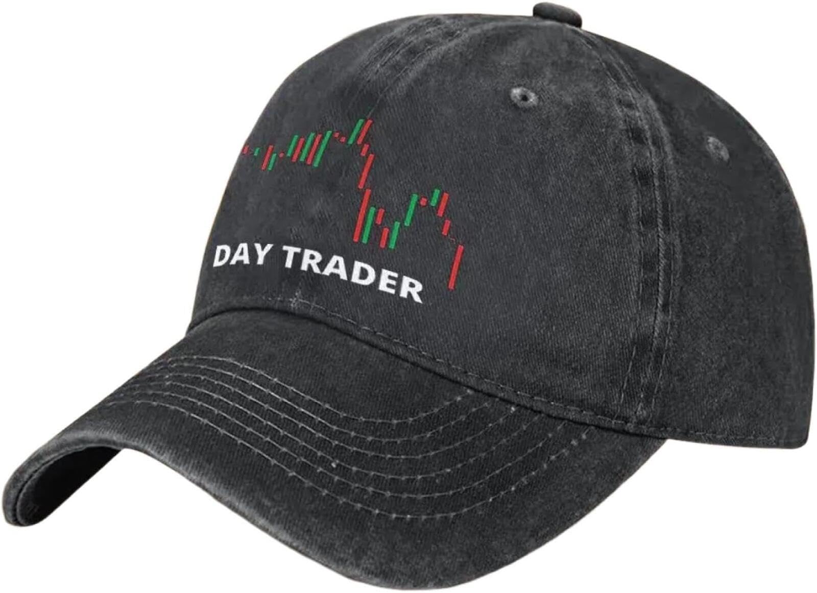 ZPTAPHKGZ Classic Day Trader Candlestick Chart Cotton Distressed Casual Snapback Hat for Forex Investors