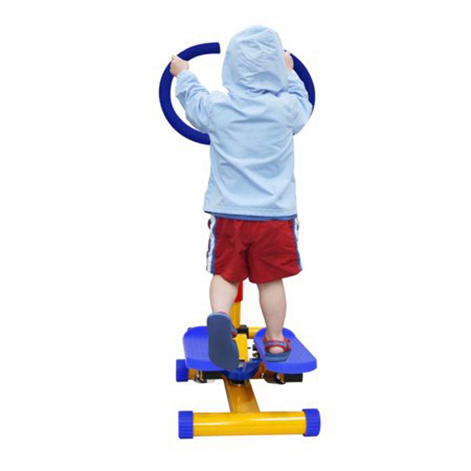 Stepper aerobico per bambini, mini stepper up-down, resistenza regolabile con corrimano, carico massimo 80 kg, per ragazzi e ragazze dai 3 ai 12 anni