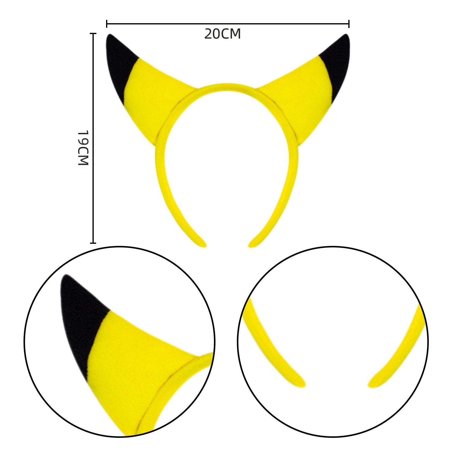 Lezevn Halloween Yellow Headband Cosplay Headband Animal Fancy Dress for Party Role Play Cosplay Costume - Image 2