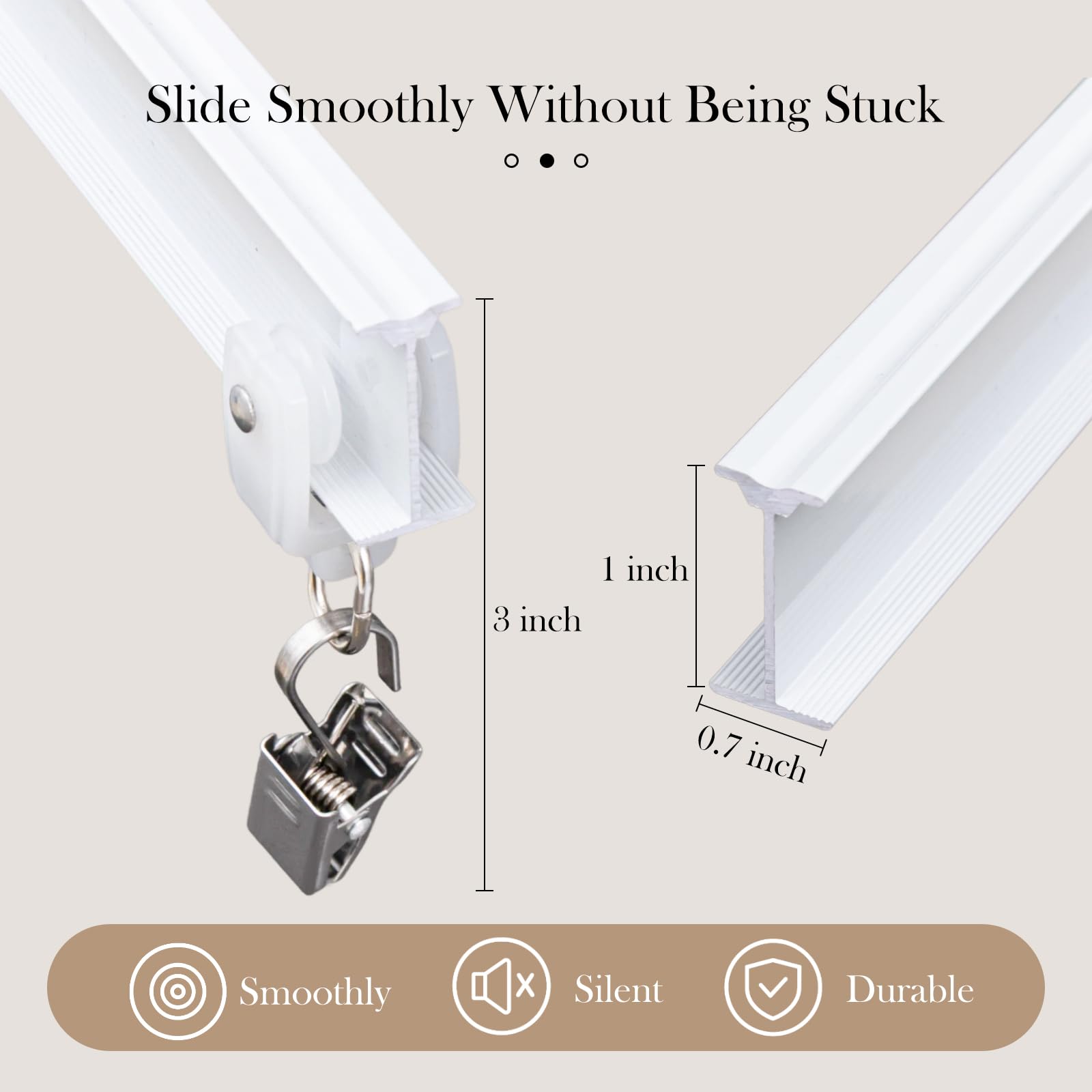 A&F Rod Decor - Reese Double Curtain Rod 1 inch Diameter, 160-240 inch - Light Gold