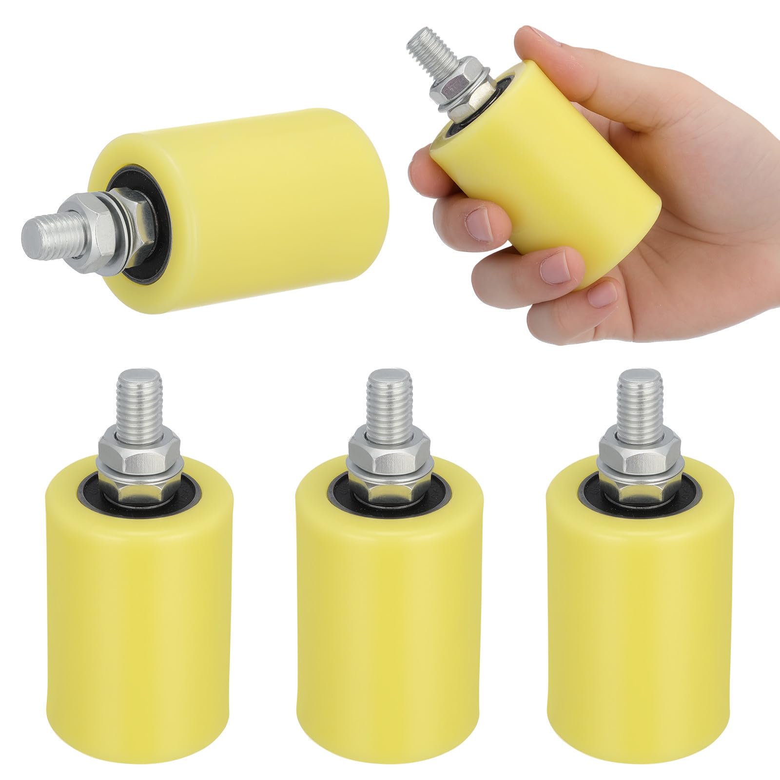 Poulies de guidage pour porte electrique et fermeture de jardin discrete