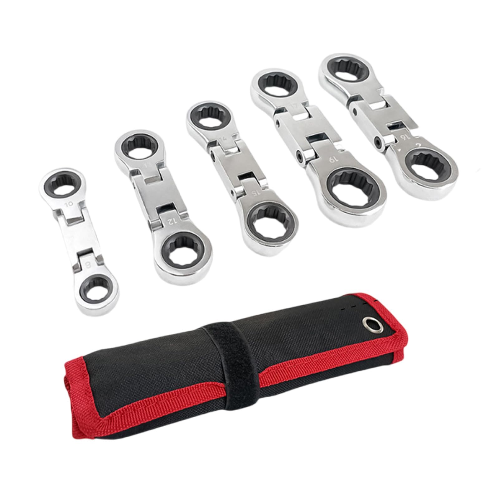Buxuaaaa Ratchets Wrench Set 8-19mm Double Head 72T Alloy Steel Ergonomic Hand Tool Small Spanner Set Ratcheting Wrench