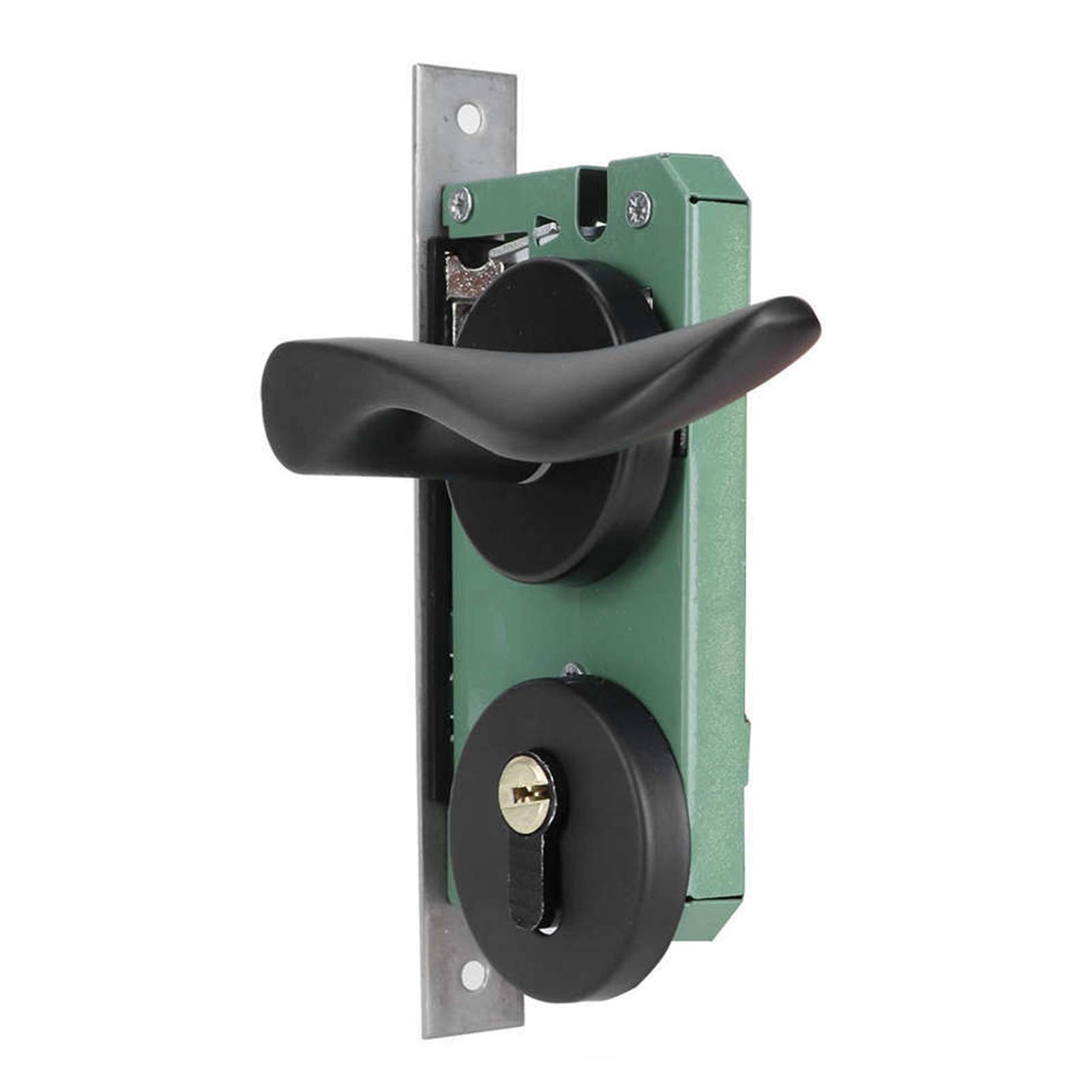 Wtgyxfdhdt Black Space Aluminum Door Lockset Keyed Locking Lock Home Indoor Bedroom