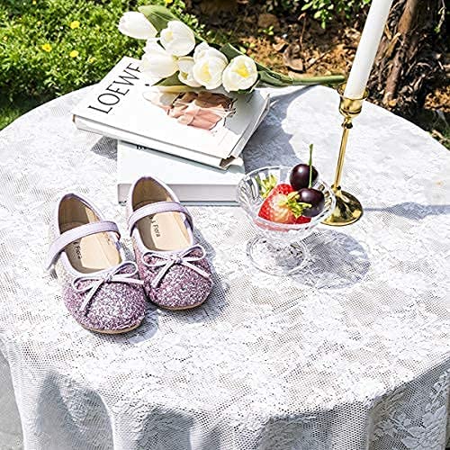 Image of Felix & Flora Toddler Flower Girl Dress Shoes - Girl Ballet Flats Party School Shoes Wedding
