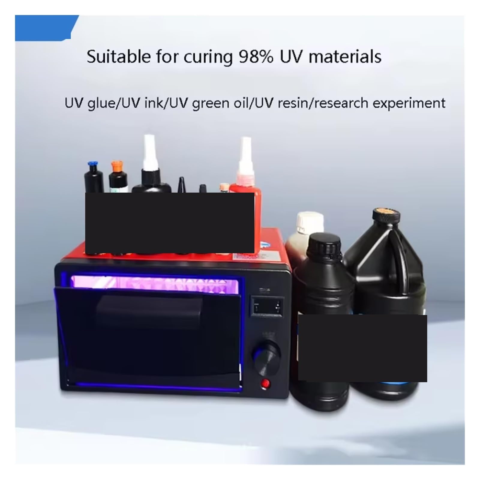 lámpara de curado UV, Caja De Curado UV, Horno Lámpara Ultravioleta 365nm, 395nm, 405nm, LED For Resina, Mantenimiento Rápido Y Flexible Pantalla Teléfono Móvil(405NM,240W Switch)