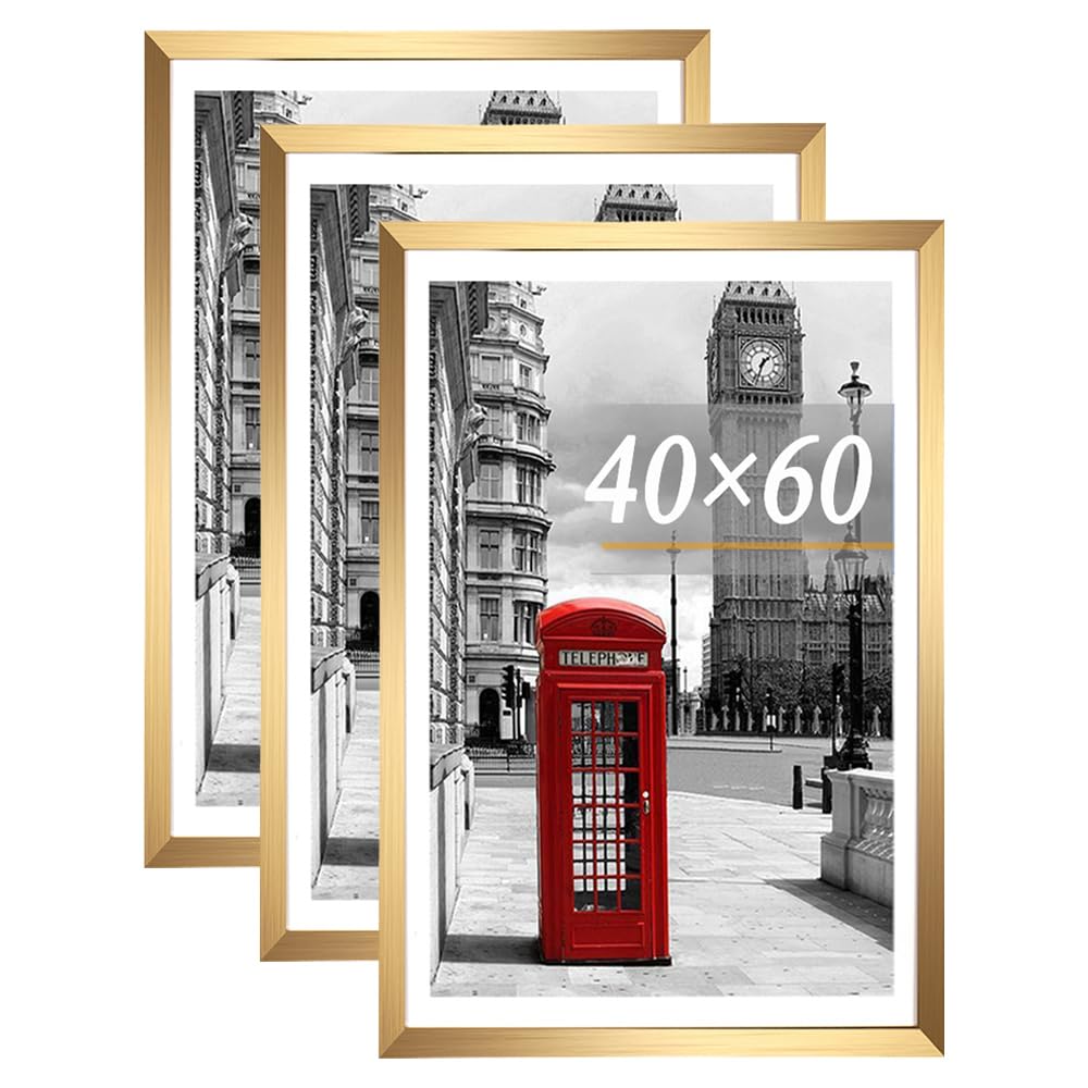 Scholar Tree 3 Pack 40x60 Frame, Glod 40x60cm Picture Frames, Wall Hanging Photo Frame — image 1