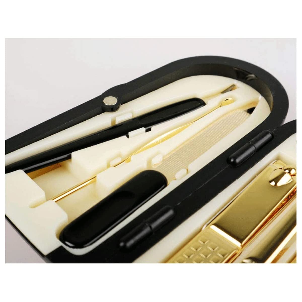 CELOTUS Goldenes Nagelknipser-Set 6-teiliges Nagelwerkzeug Edelstahl-Nagelknipser Nagelknipser Augenbrauenclip Ohrpickel-Set Scharfe Zehennagel- Und Fingernagelknipser