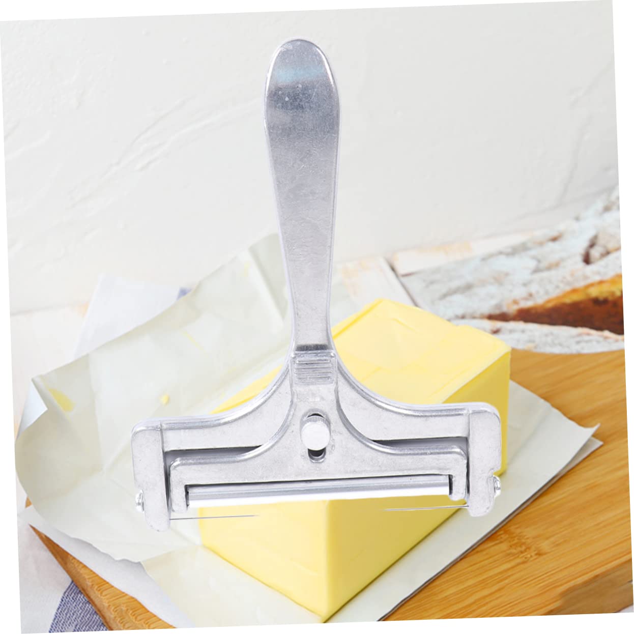 CONGARTENO Aluminum Cheese Cutter Butter Slicer Tool Ergonomic Kitchen Cutting Device for Home Bakery Use Compact Design for Effortless Cheese Butter Slicing