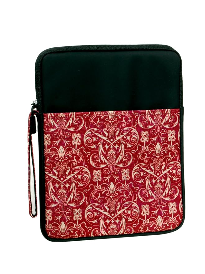 Image of ProElite Tablet Sleeve Case Cover for Upto 11.5 inch for iPad 10.2 /Air 10.9 /Pro 11 / Samsung /Lenovo /Galaxy Tab A9 Plus /S8 /S9 /Realme Pad /Honor Pad X9 /Xiaomi Mi pad 7 /Redmi Pad /Oneplus Pad, Black Filigree