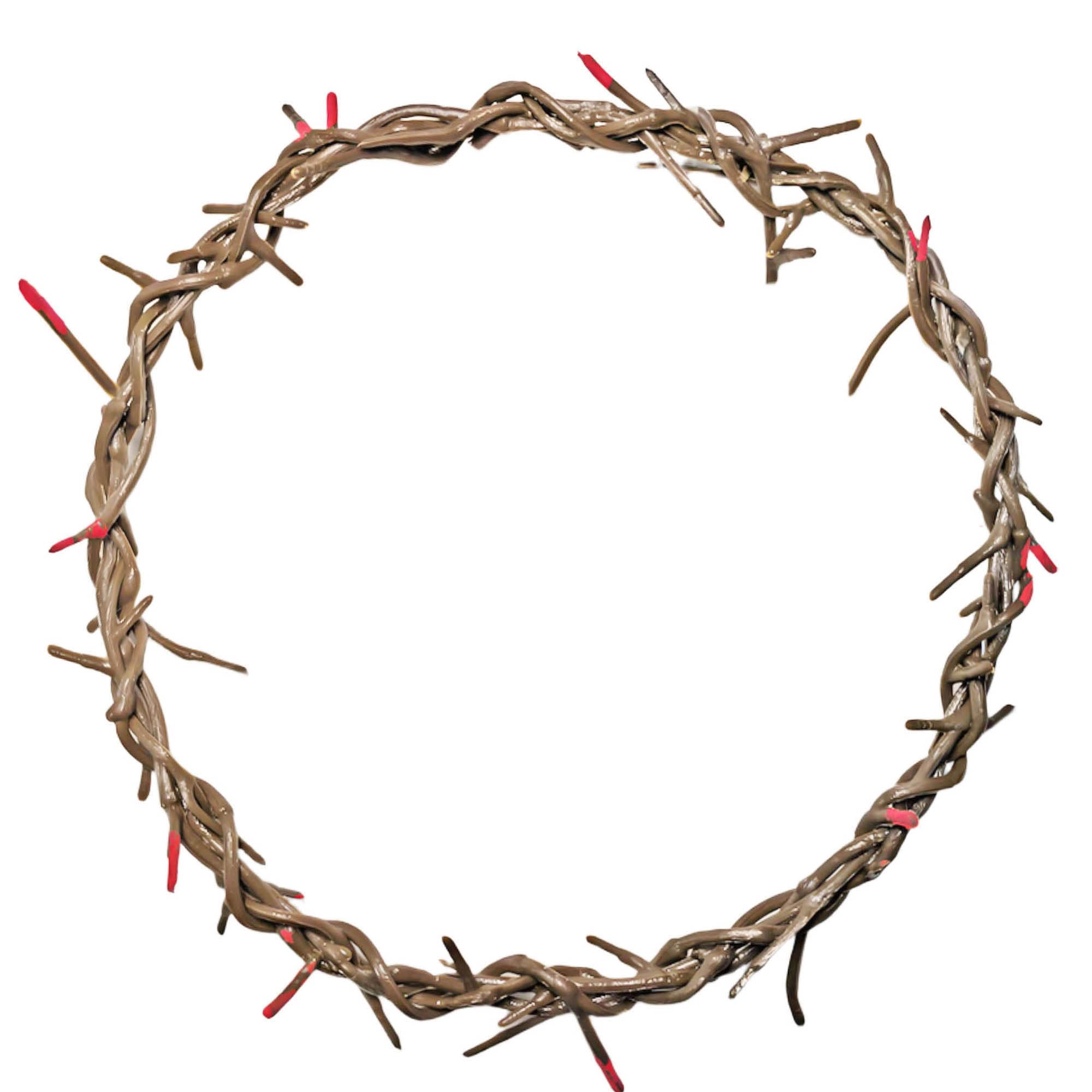 LYFOOHEART Wearable crown of thorns, Jesus Crown for Lent Holy Crown for Decoration (8 Inch), Brown