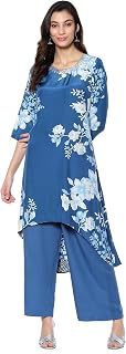 BIBA Women Modal Asymmetric Printed Suit Set Price In India
