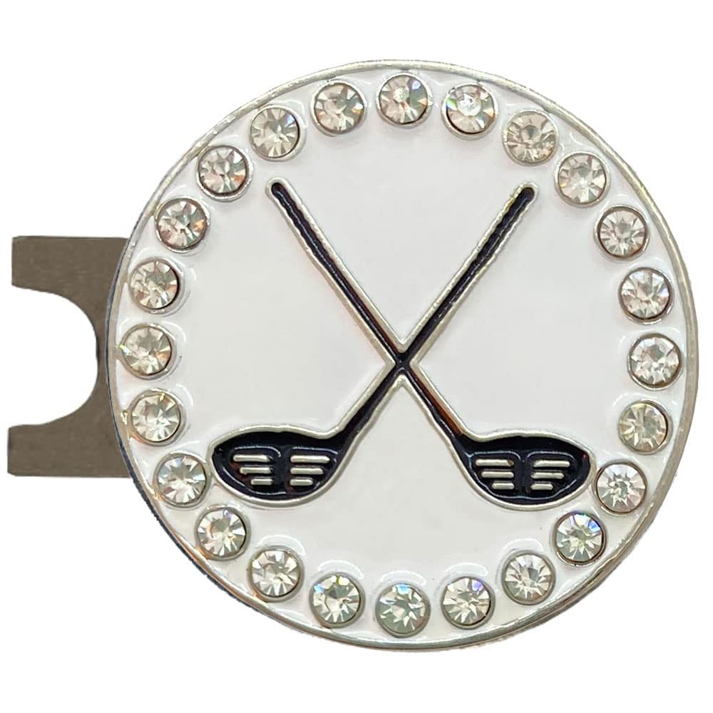 Giggle Golf Bling Golf Ball Marker with Hat Clip – Fun Sparkly Golf Gift for Women – Cute Tournament Tee Prize or Golfer Gift Accessory