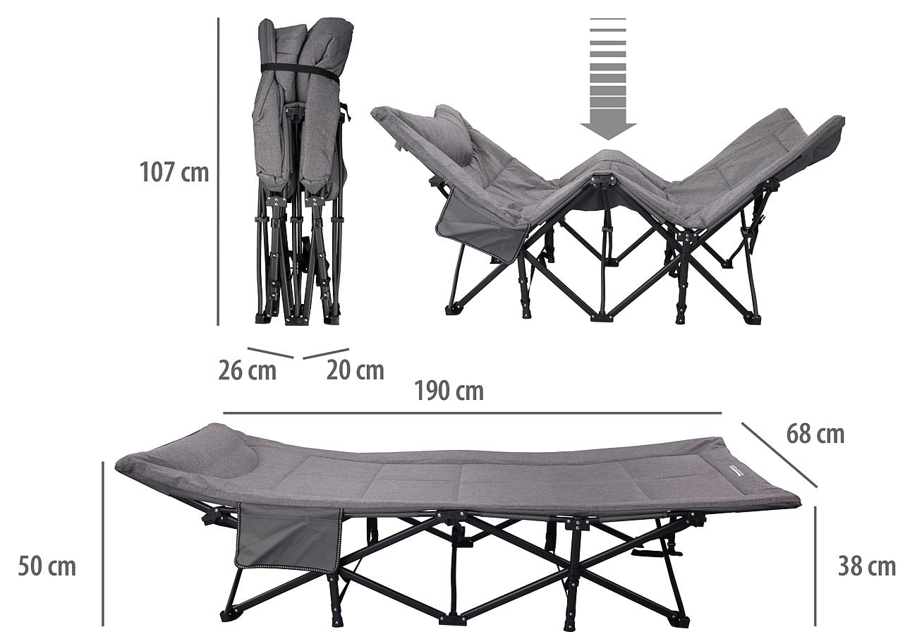 Semptec Urban Survival Technology Klappbares Camping- und Feldbett, bis 200 kg, für Indoor und Outdoor