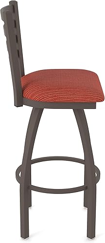 Miniatura 117 de 410 Jackie Taburete de bar giratorio de 36 pulgadas con acabado bronce y asiento de vinilo negro Vinilo negro,Canter Burdeos,Tierra Canter,Canter