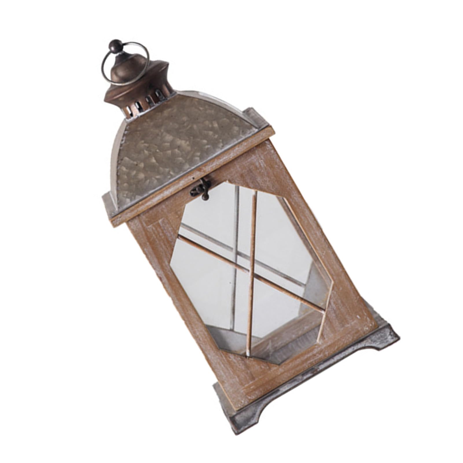 Ekoama Farmhouses Candleholder Rustics Decorative Floor Candle Lanterned Retro Distressed Hanging Lanterned for Home Decors