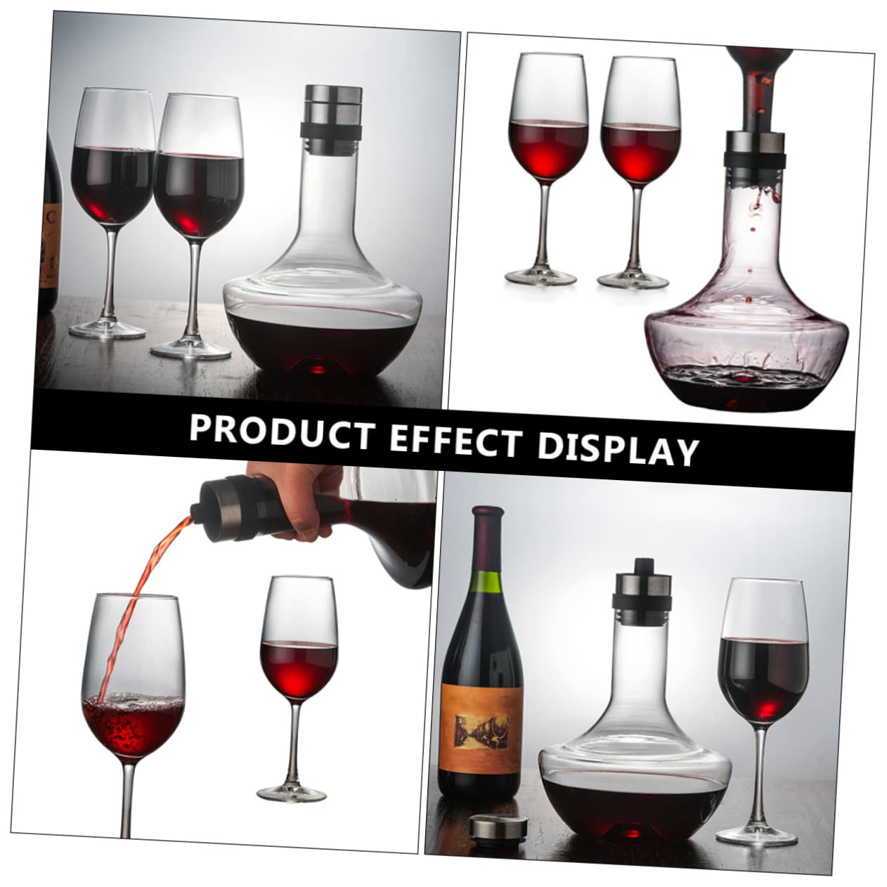 Cabilock 1 Decantador De Vidrio Para Vino Jarra Para Vino Whisky Aireador Con Tapa Y Protector
