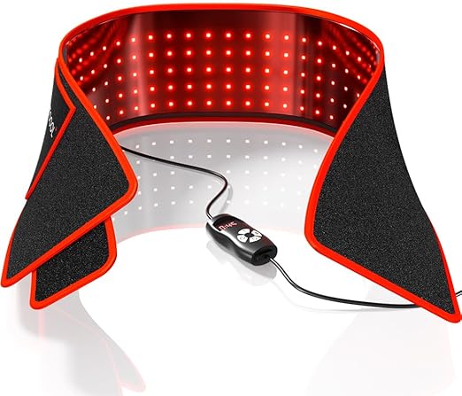 Bestqool Red Light Therapy Belt, Infrared Light Therapy & Red Light Therapy for Body, Pads Wearable Wrap for Knee Waist Elbow, Muscle Recovery, Infrared Red Light Therapy for Pain Relief.