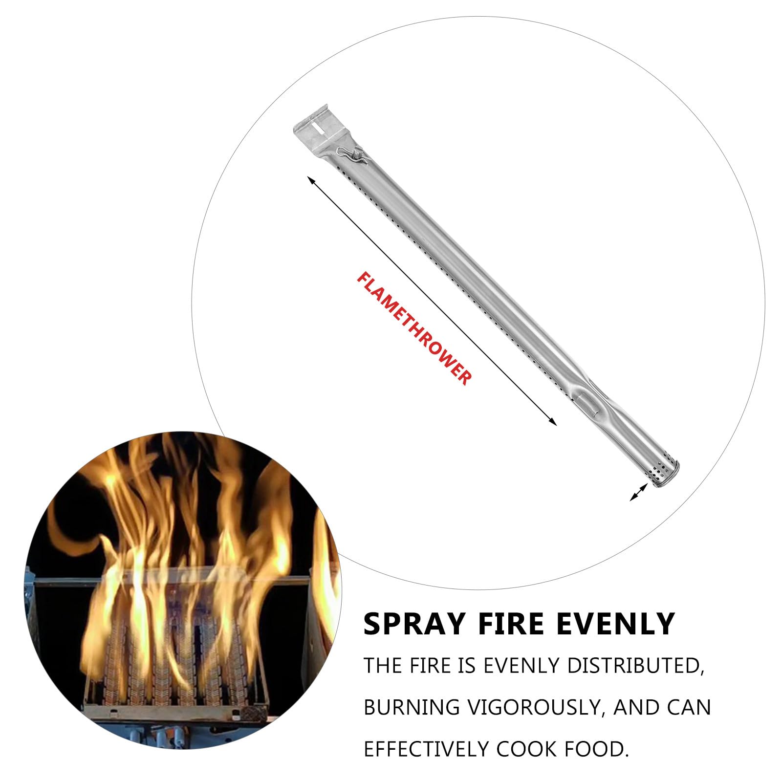 UKCOCO Bruciatori Gas per Barbecue 4 Pezzi in Acciaio Inox
