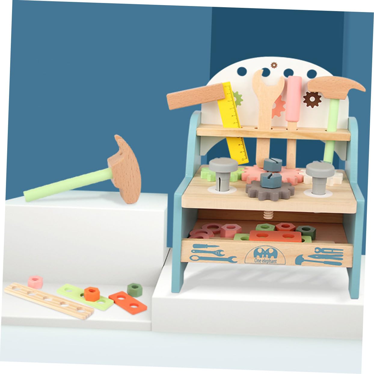 TOYANDONA Kit de Combinación de Juguetes de Madera para Niños, Juguete de Tornillo Seguro y Educativo para Desarrollar Habilidades Manuales