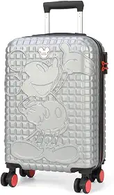 Mala de Bordo do Mickey Prata com Rodas 360 by Luxcel Ref.10350