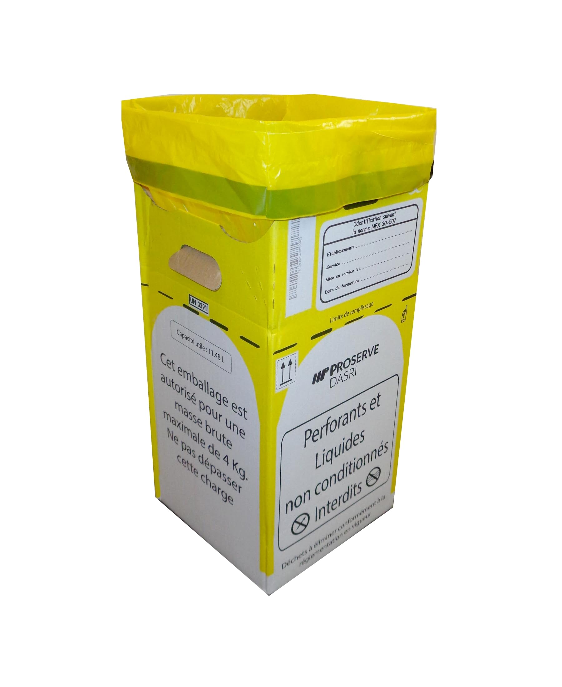 Poubelles cartons jetables DASRI 12L Lot de 5