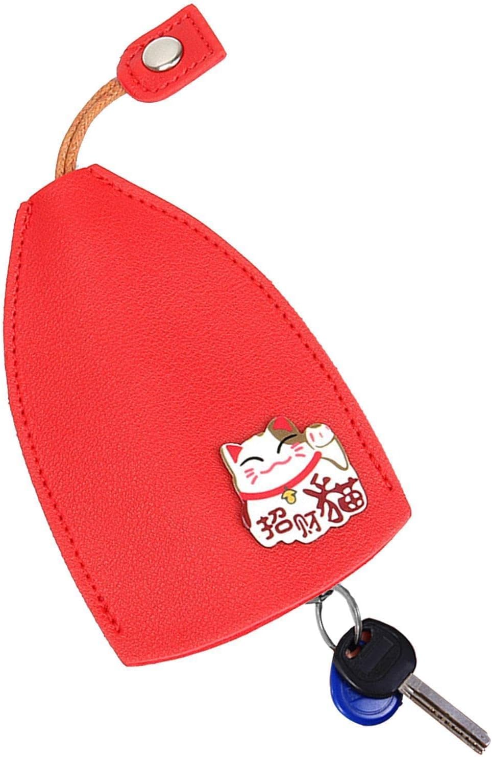 Cute Fruits PU Leather Key Bag, Multicolored Fruits Design, Unisex Adults Key Case-image-19