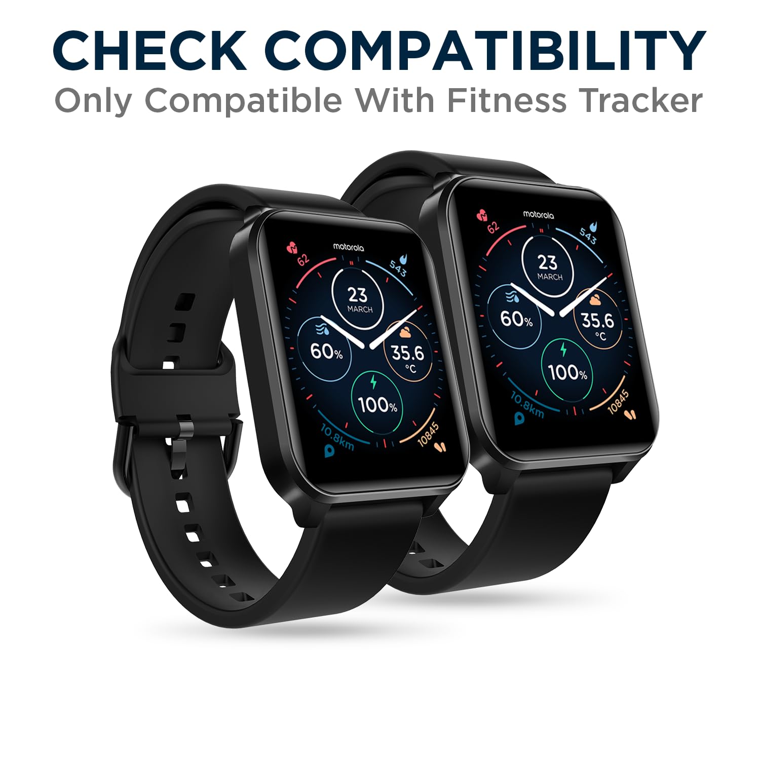 Wrist Bands Replacement Compatible for Motorola Moto Watch 70 Band Smart Fitness Tracker Band Activity Tracker Adjustable Wristband