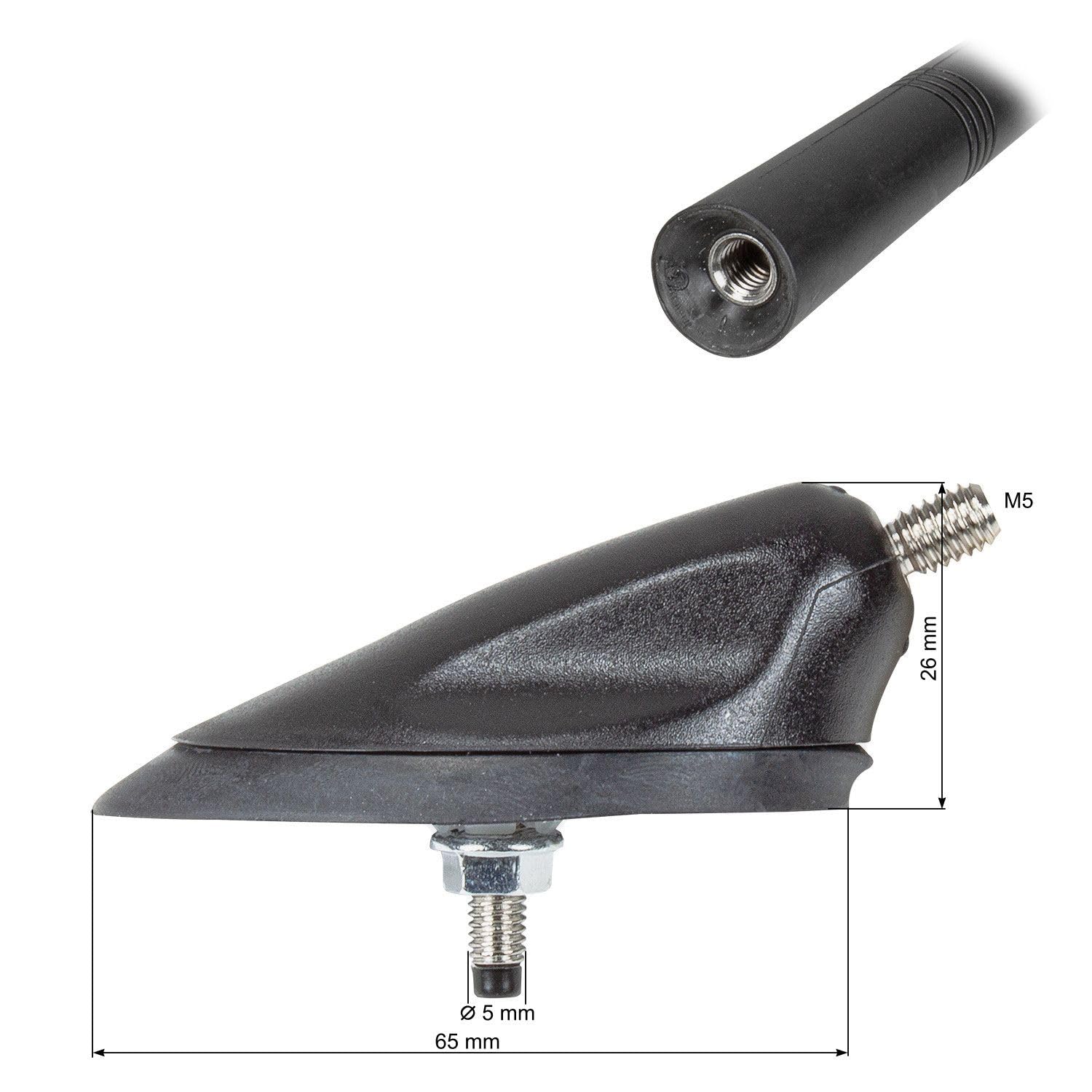 Antenne de toit 0.19m compatible avec Alfa Romeo Fiat Lancia