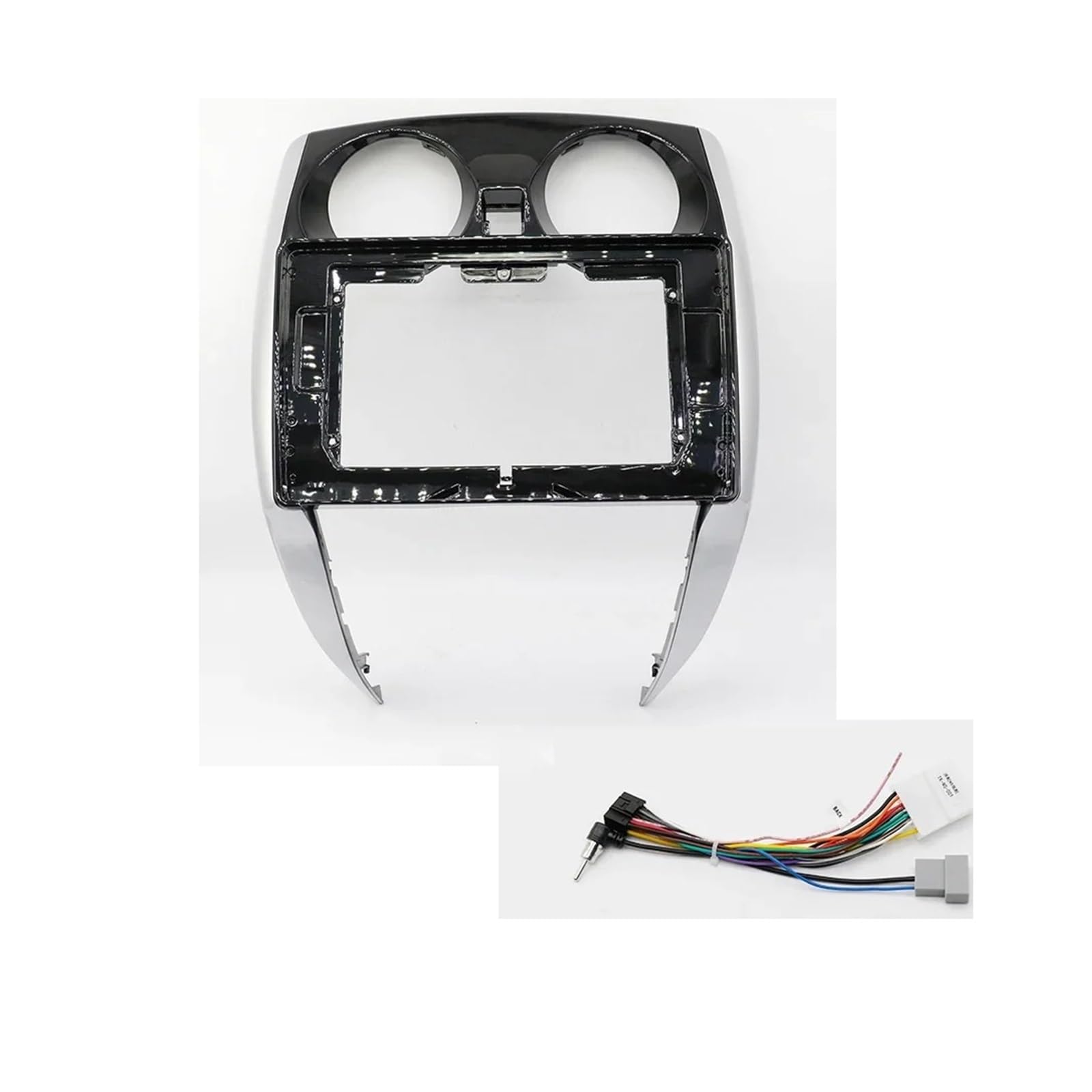 JKELPV Car Radio Frame Kit Fit For NISSAN NOTE 2019 (10.1INCH, RHD,) Car Radio Fascias Stereo Player 2 Din Head Unit Panel Dash Frame Radio adapter(Frame with cable)