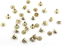 Vista 4 de Chicago - Kit surtido de tornillos de cuero dorado, remaches de tornillos con cabeza Phillip ranurada, postes de encuadernación de libros, remaches