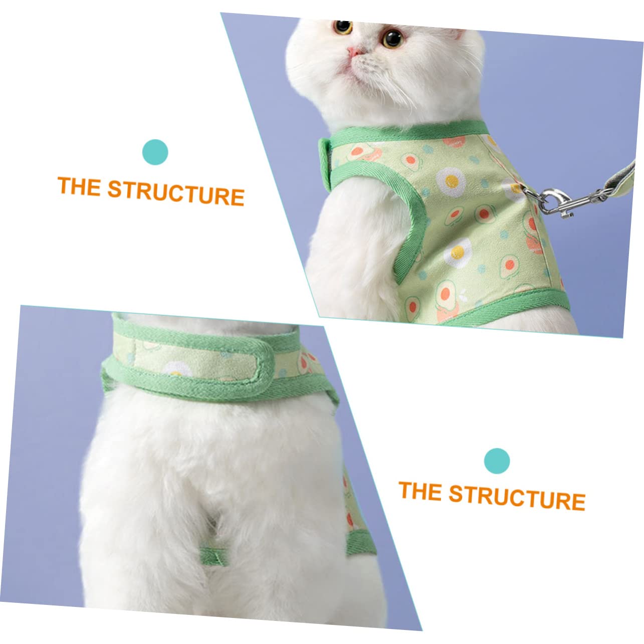 SUPVOX 4juegos Arnés y para Gato Chaleco con Diseño De para Cachorros y Kittens para Paseos Cómodos y