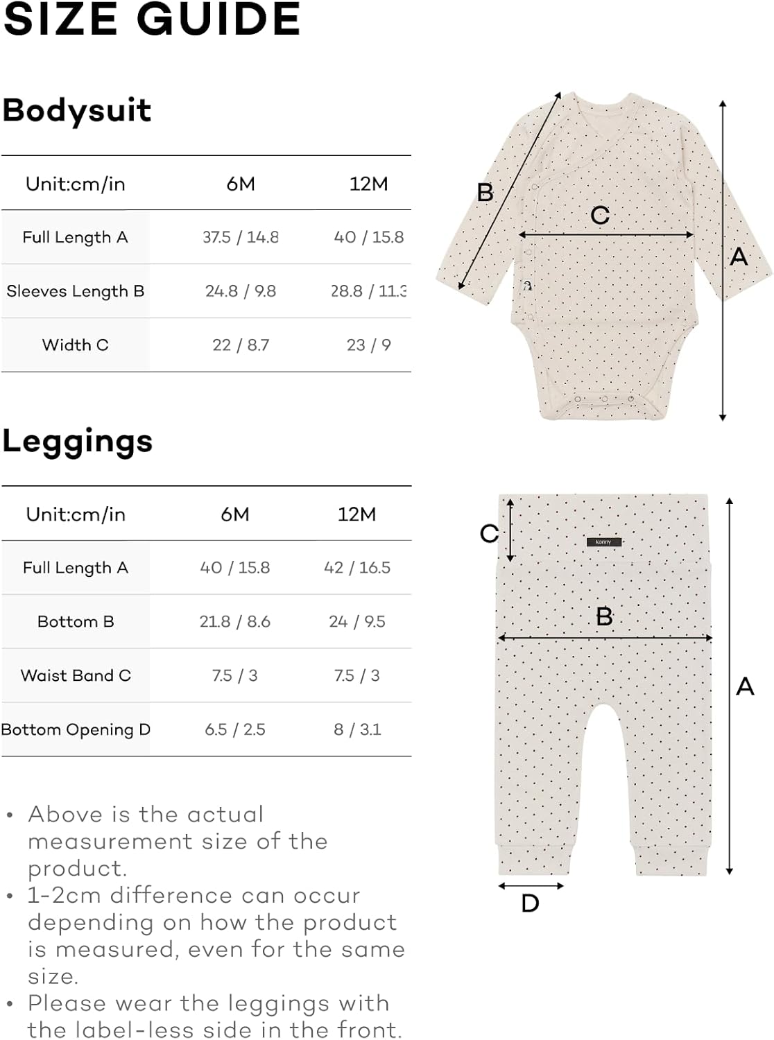 Konny Baby Bodysuit & Pants Set Newborn Ultra-soft Baby Girls Boys Long Sleeve Leggings Clothes - Image 7