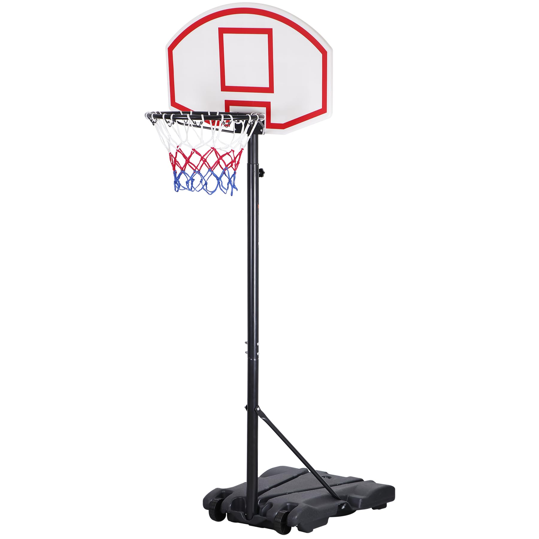 BBBuy Basketball Hoop Outdoor 5.4-7 ft Adjustable Height, 28 Inch Backboard, Fillable Base, Portable Basketball Hoop & Goal Stand for Kids Adults