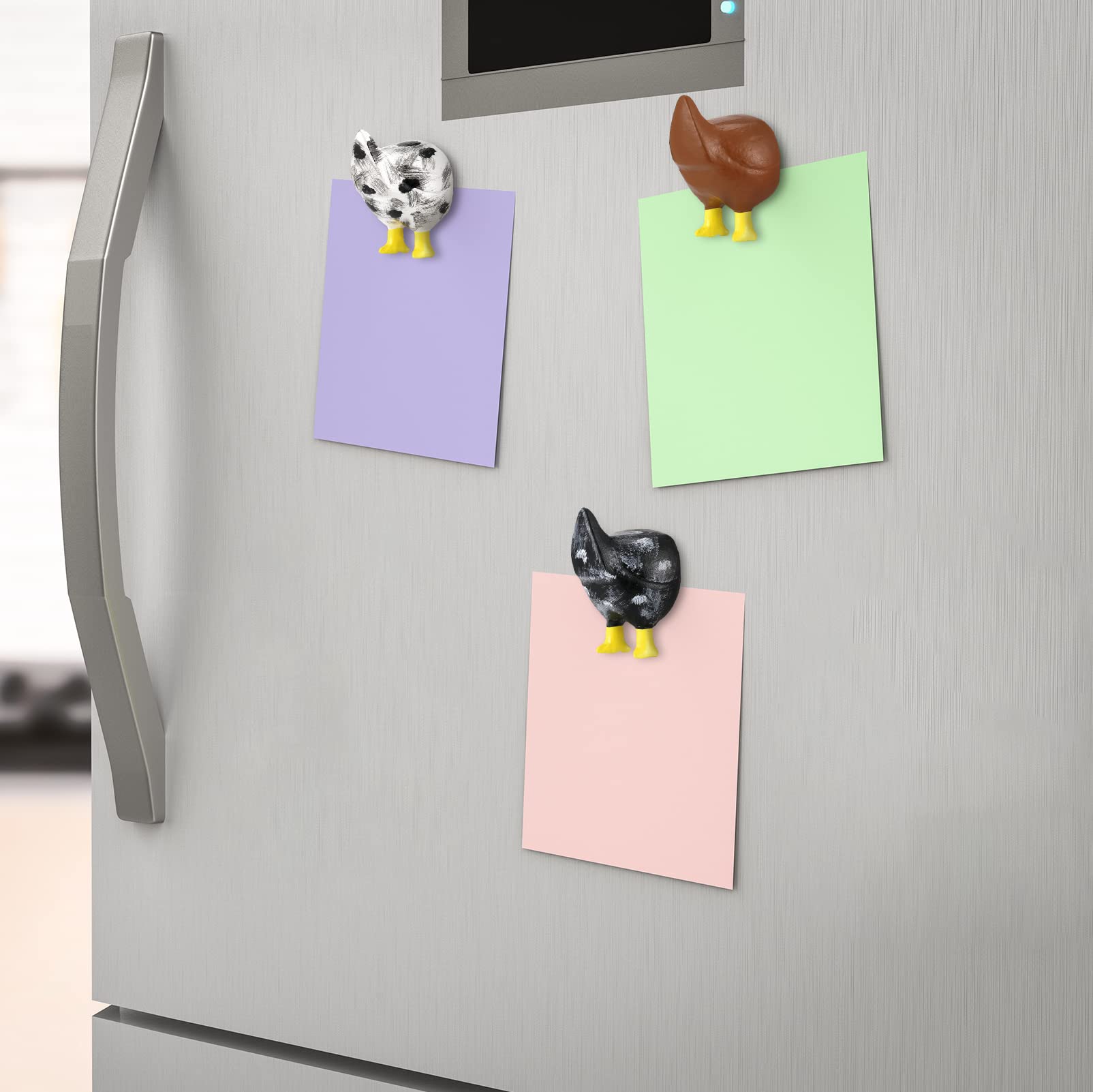 Bonuci 3 Pcs Chicken Butt Magnet Fun Refrigerator Magnets Farm Animal Butt Magnets Chicken Gift Decorations Funny Refrigerator Photo for Home and Office Decor Animal Lover Gift
