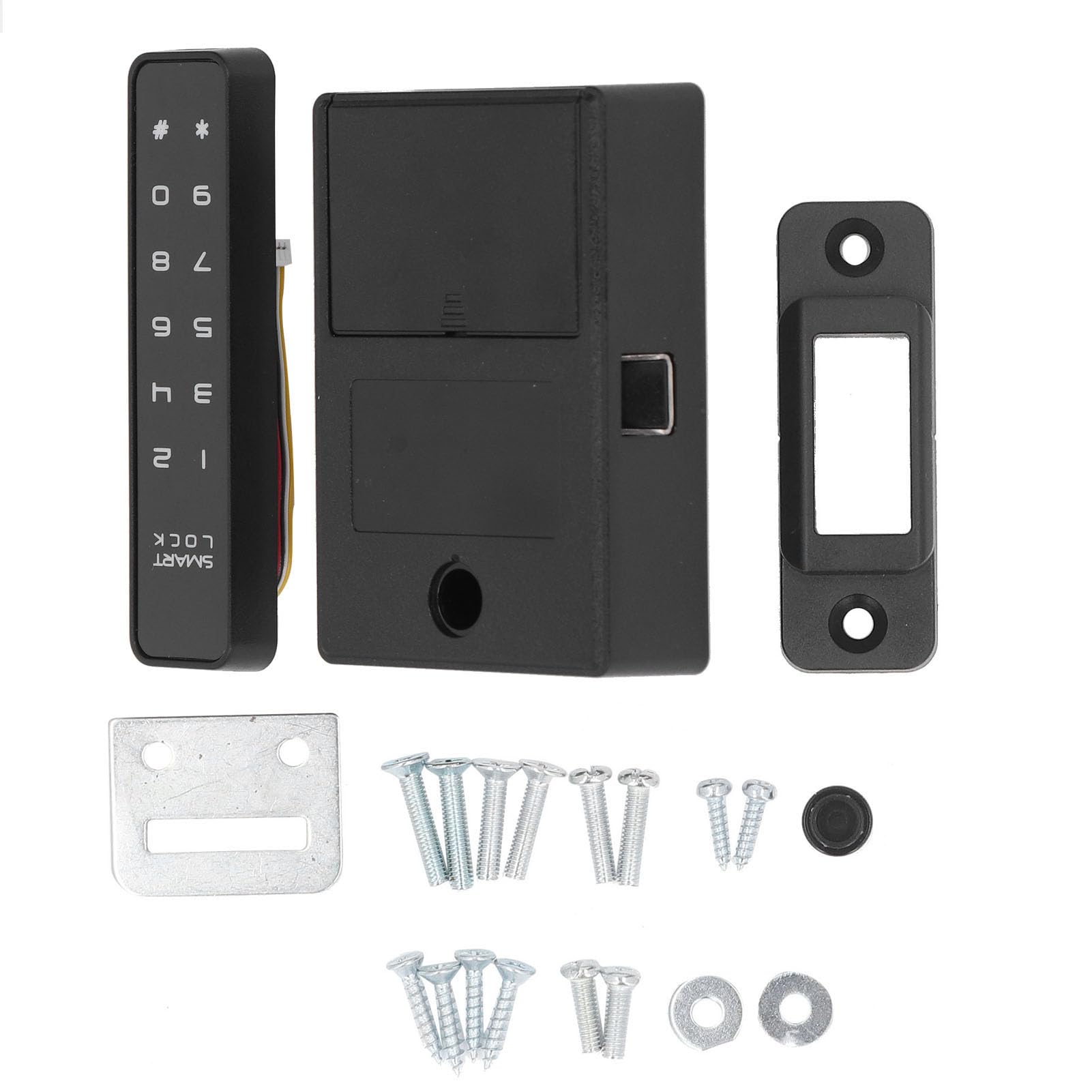Kit de serrure d'armoire électronique, entrée de mot de passe par clavier tactile numérique, serrure d'armoire intelligente sans clé pour casier tiroir bureau à domicile, matériau