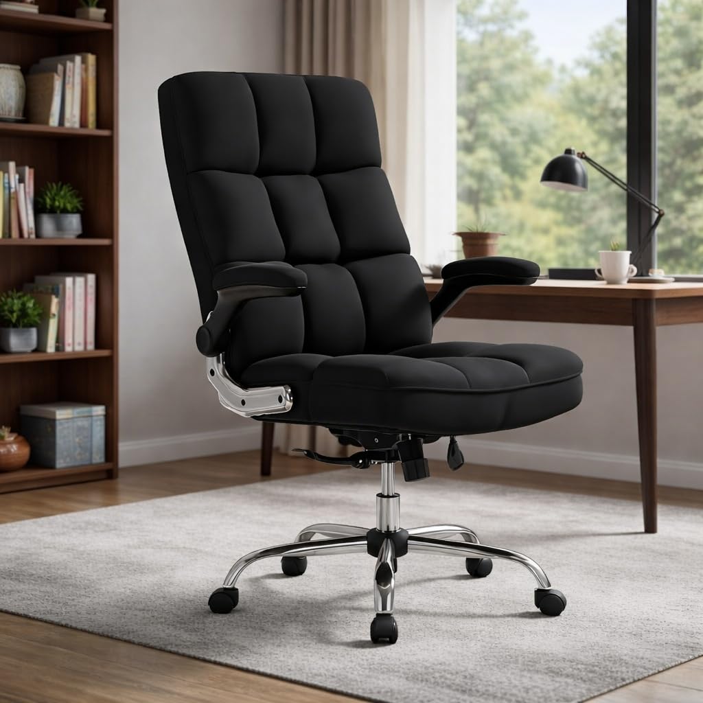 LAKDI Furniture New Best Premium Fabric Velvet High Back Home and Office Chair Adjustable Height & Arm, Ergonomic Executive Soft Padding, Work from Home & Computer Study Chair, CEO & Boss Chair